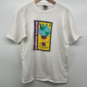 Vintage 1991 Balloon Festival Sea‎ World T Shirt Size XL White Single Stitched